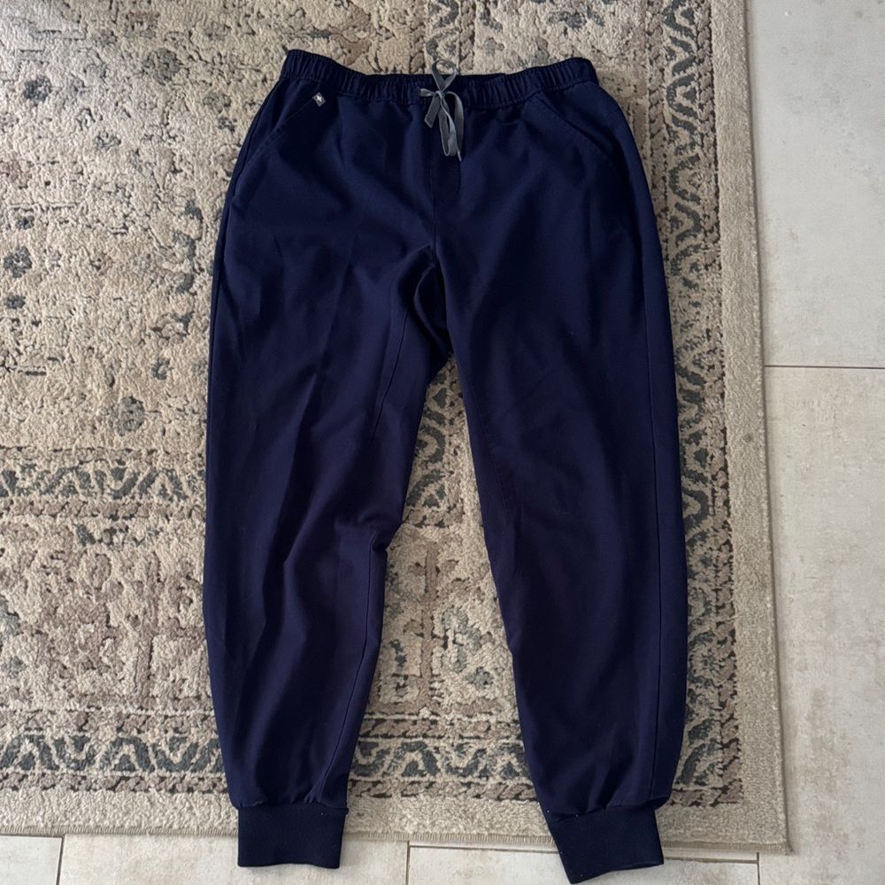 Figs Men's Navy Blue Tansen Jogger Scrub Pants Bottoms Sz L